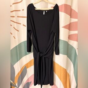 Babaton Black Tie-Front Dress